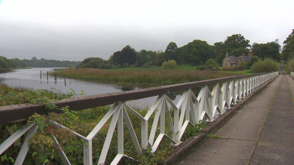 A bridge over Lough Erne