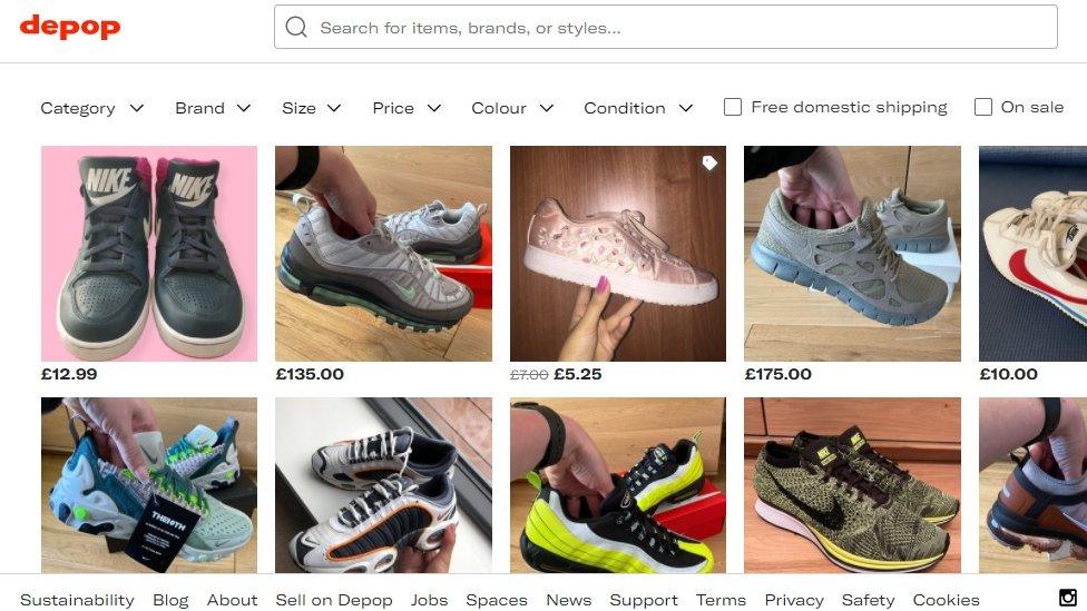 Depop's website