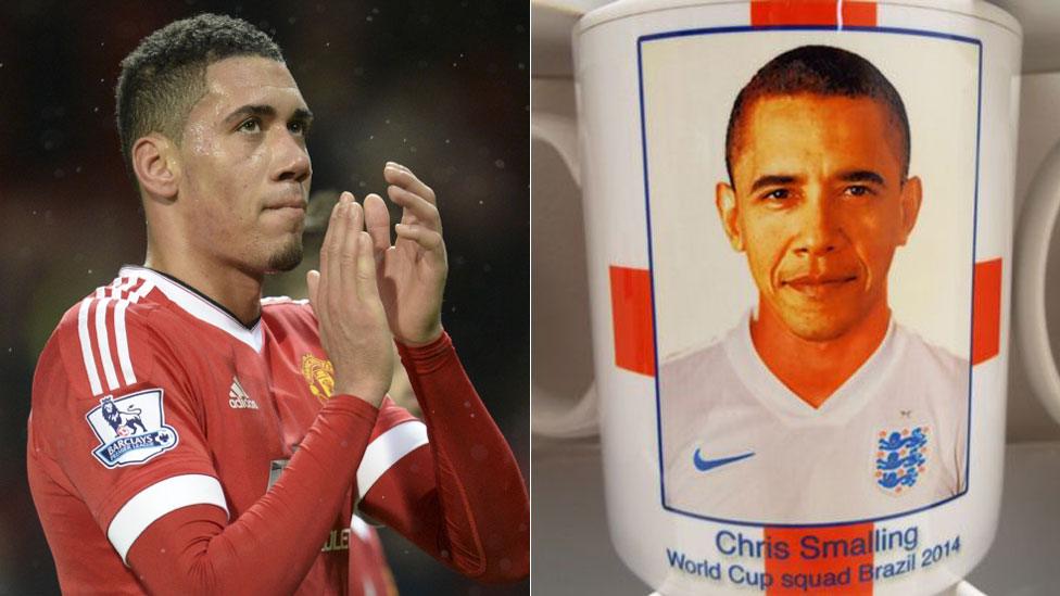 Chris Smalling and Barack Obama mug