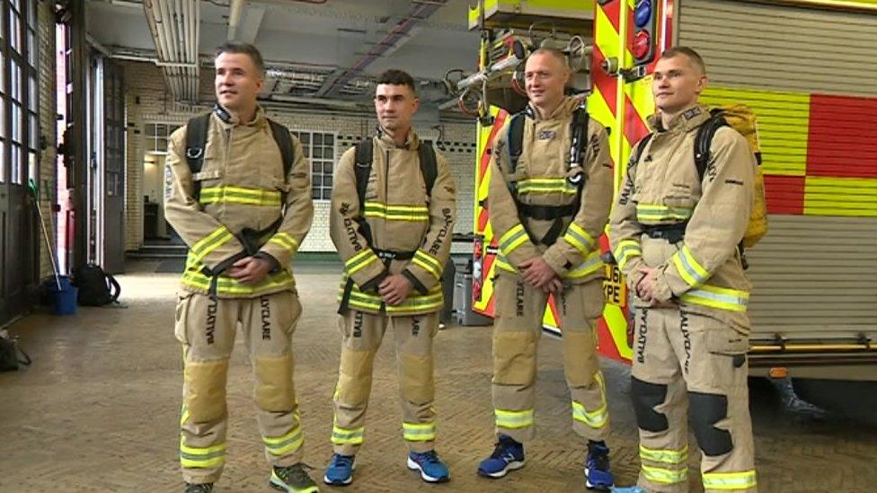 Four Leicestershire firefighters to complete laps around stadium