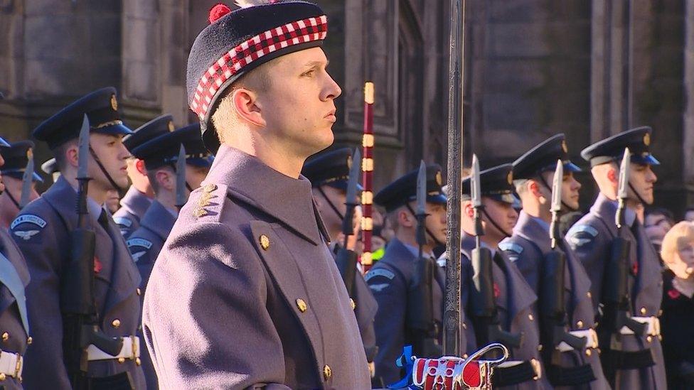 Armed forces at Edinburgh service