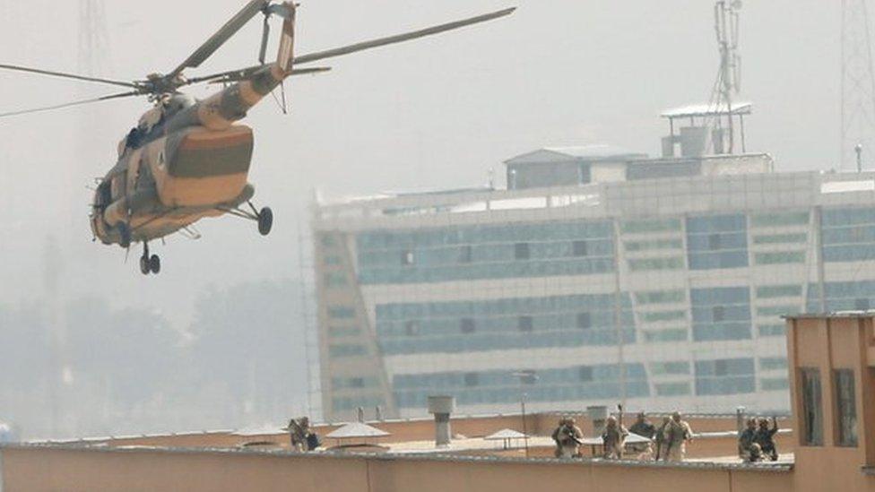 afghan commandos on the roof