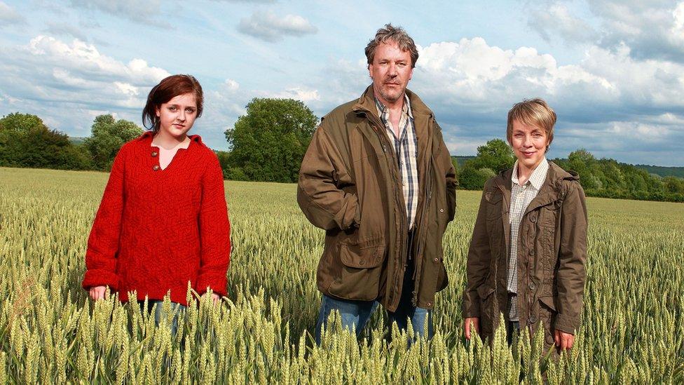 Pip Archer (HELEN MONKS), David Archer (TIMOTHY BENTINCK) and Ruth Archer (FELICITY FINCH)