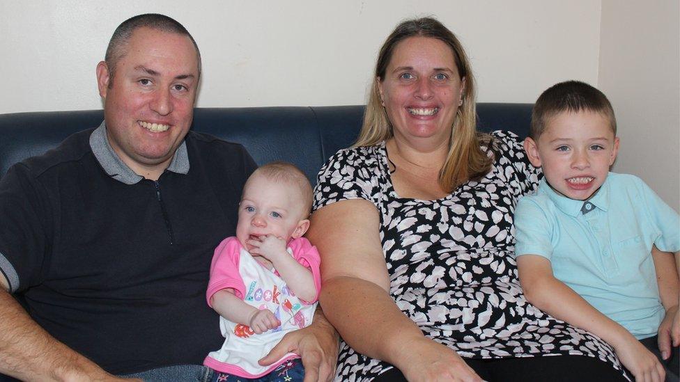 The Sherriff family with baby Lacey