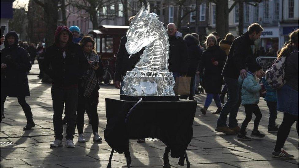 Part of the ice sculpture trail in York