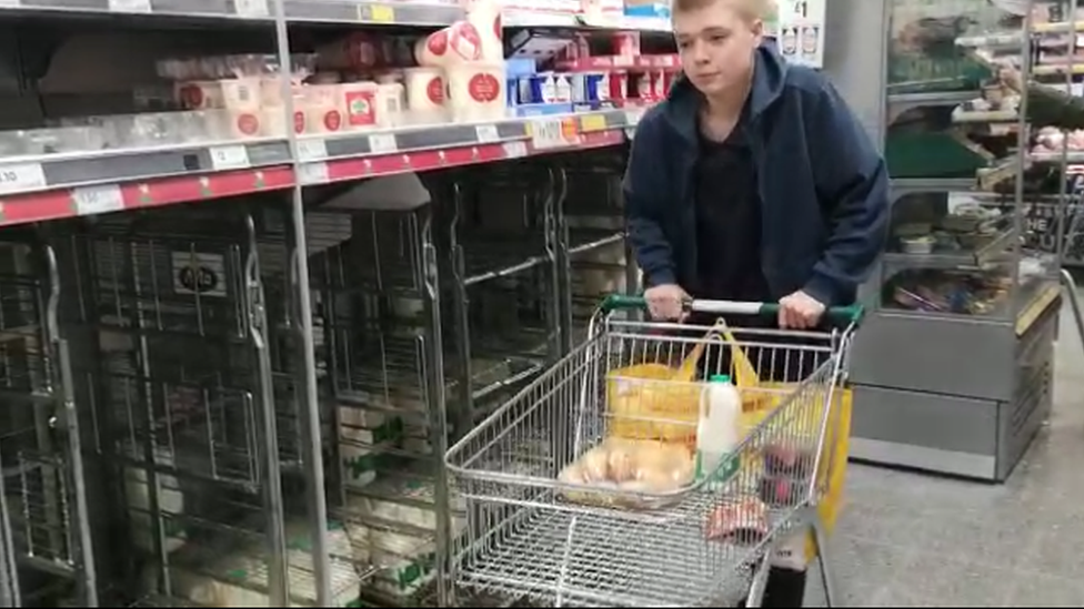 Ronnie in the supermarket