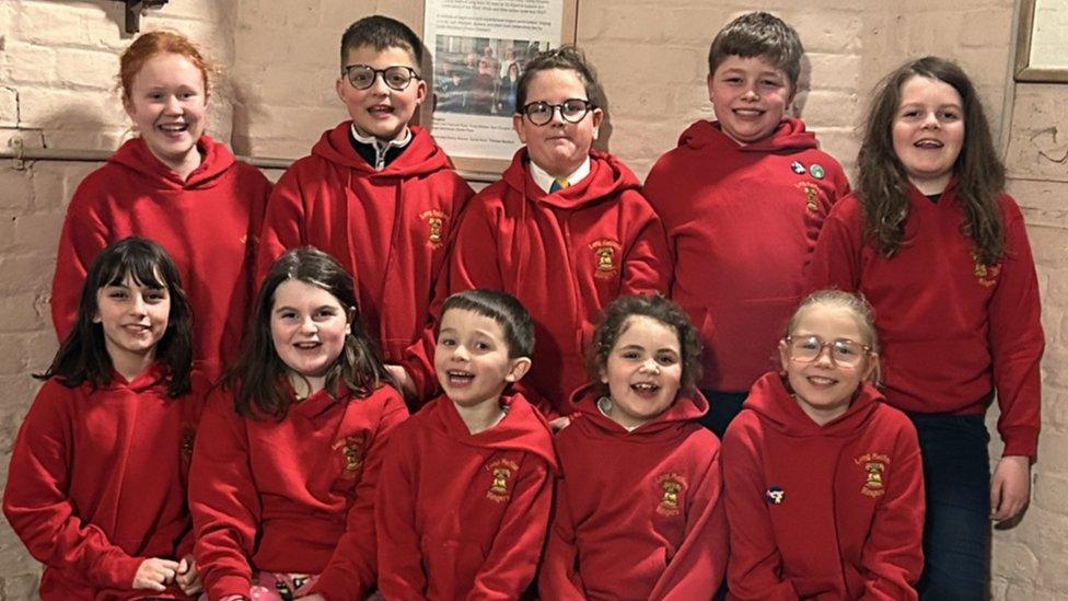 Young bell ringers who practice weekly at Holy Trinity Church