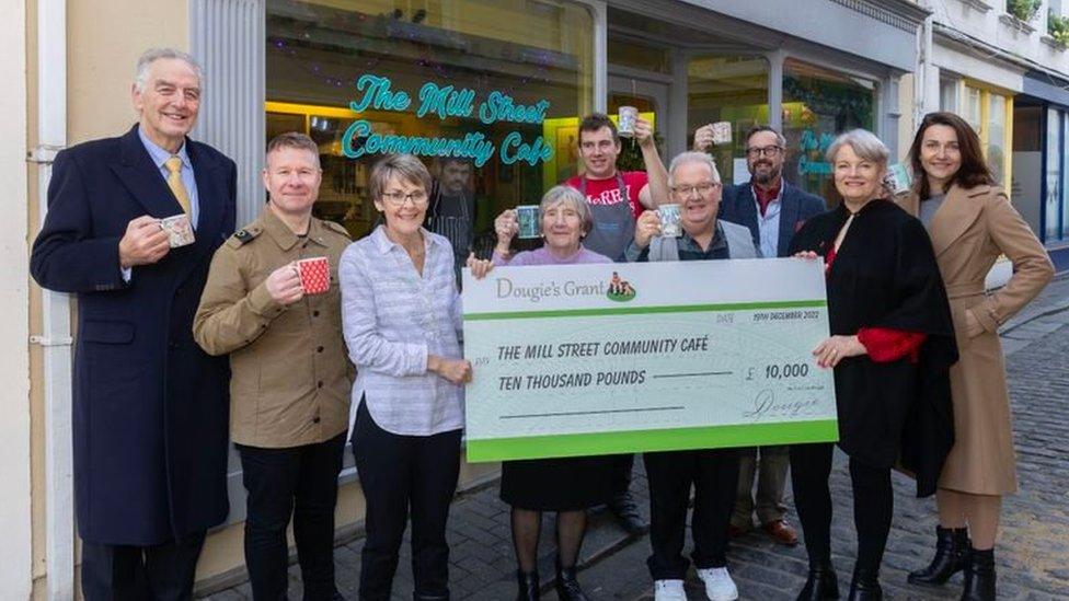 The Mill Street Community Cafe receiving the 2022 Dougie's Grant