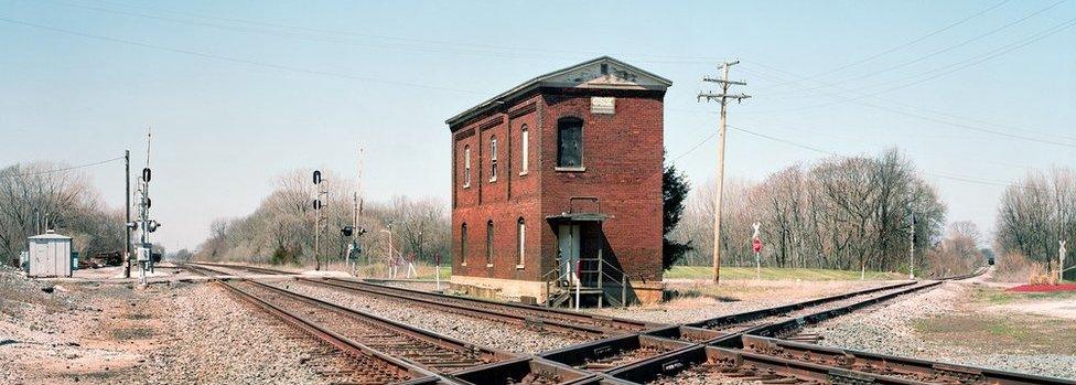 Tower at diamond crossing, Walkerton, Indiana