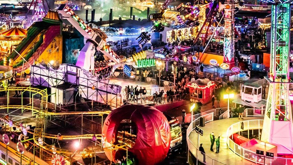 People going on rides at Hull Fair