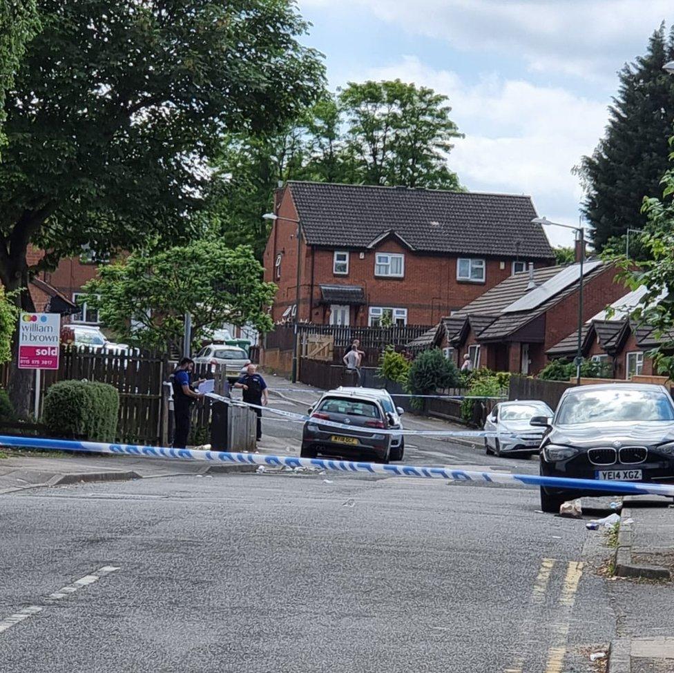 Cordoned area on 13 June