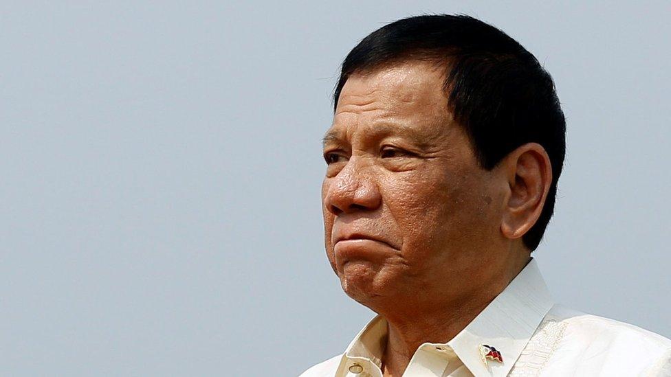 Philippine President Rodrigo Duterte is seen during a welcome ceremony in Yangon, Myanmar 20 March 2017