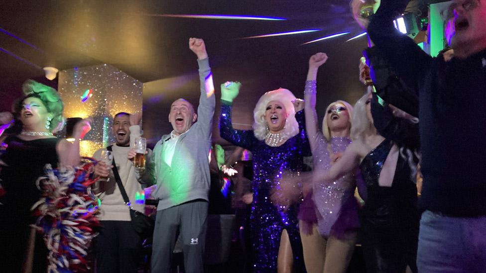 Eurovision fans in the Masquerade club, Liverpool