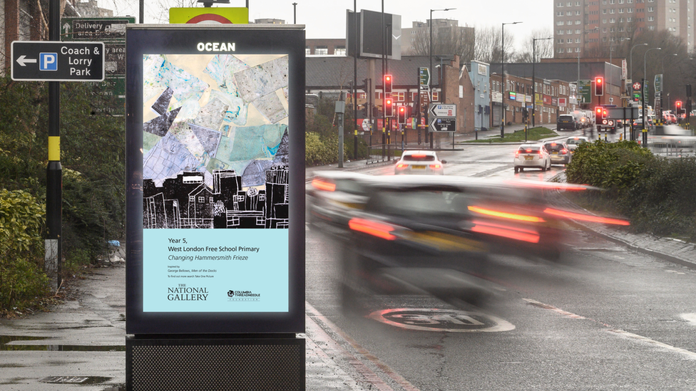 Mock up of the screens from the National Gallery