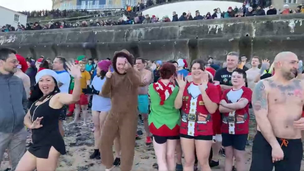 The Boxing Day dip at Cromer in Norfolk