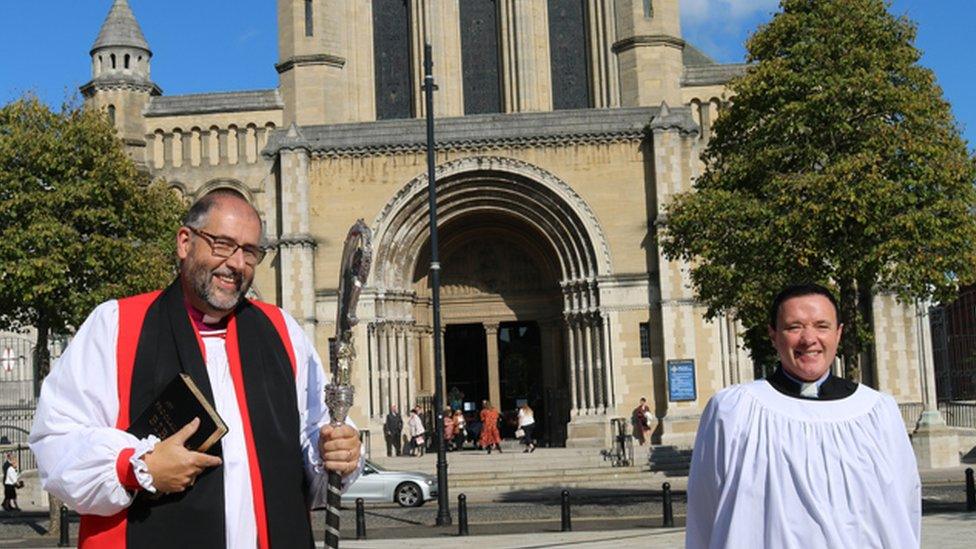 Bishop George Davison with the Rev Alan McCracken