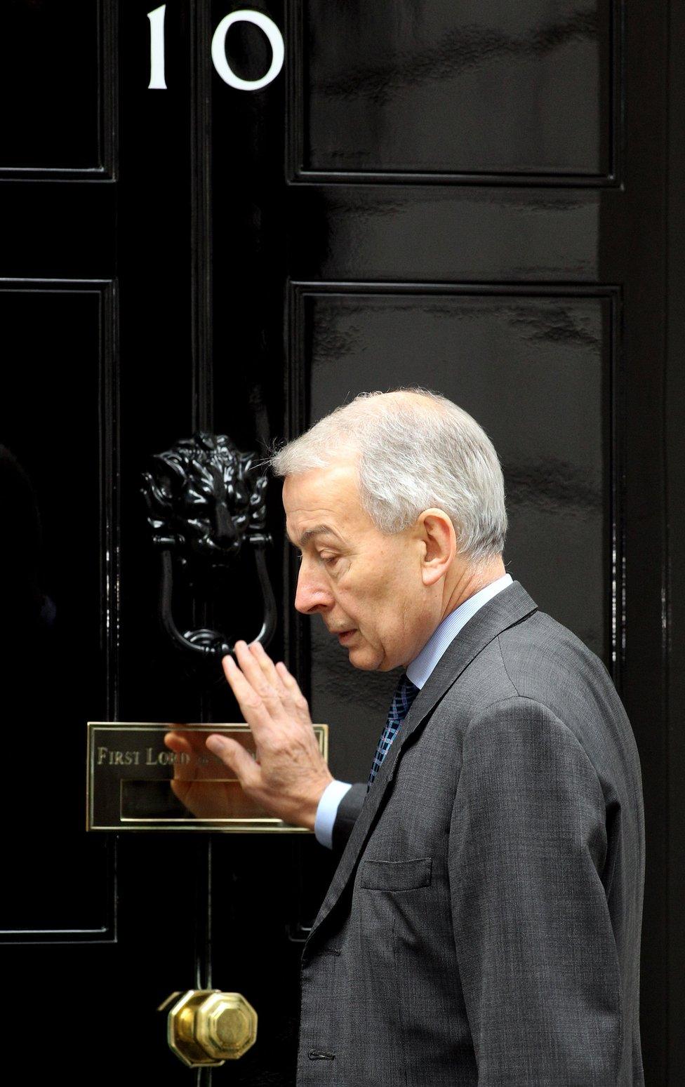 Frank Field outside 10 Downing Street