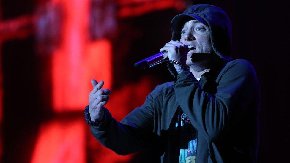 Eminem performs in 2014
