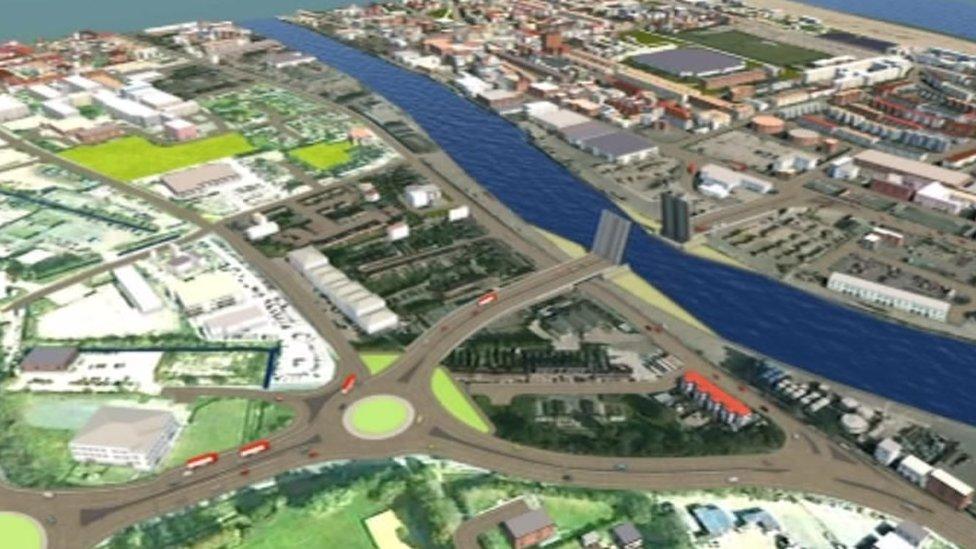 Artist's impression of Great Yarmouth's river crossing