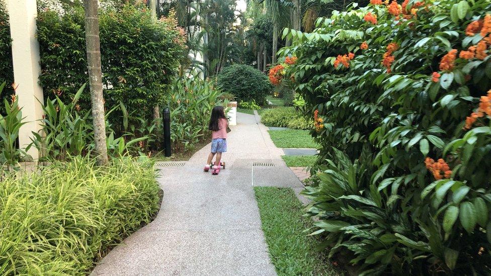 Alex on her scooter.