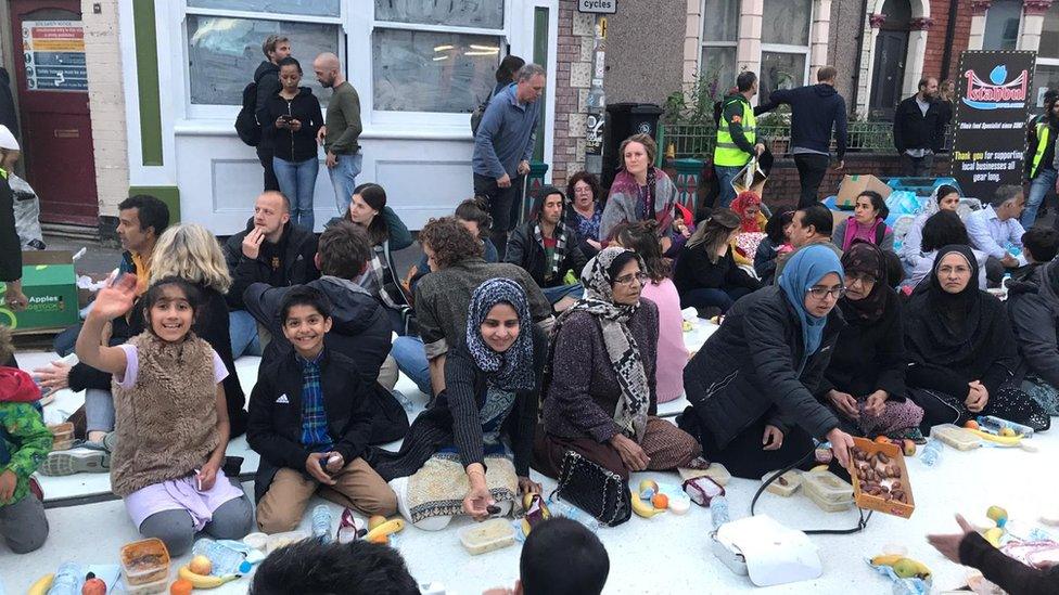 Children at the Iftar