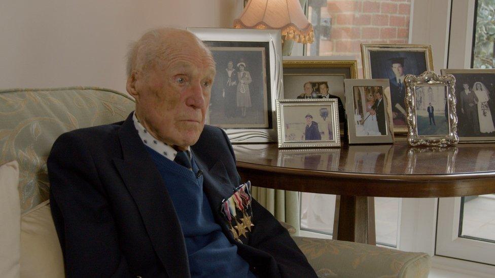 Len Chivers, 99, sat at home surrounded by pictures of his family