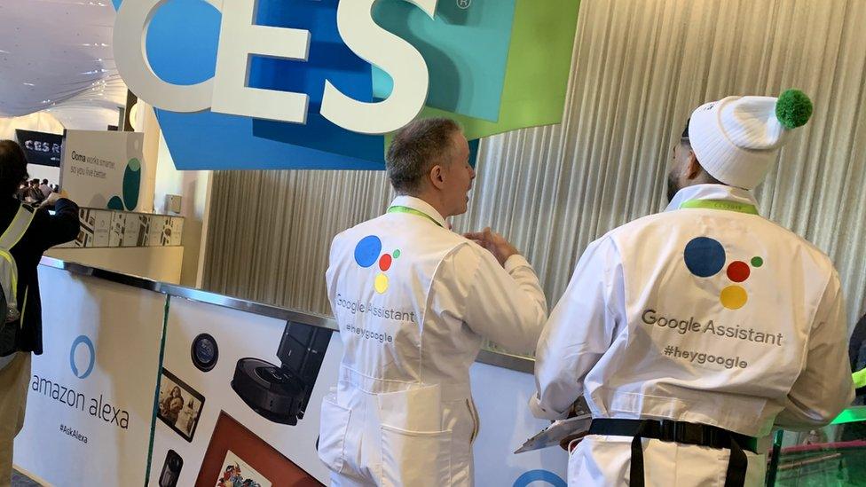 Google Assistant reps at CES