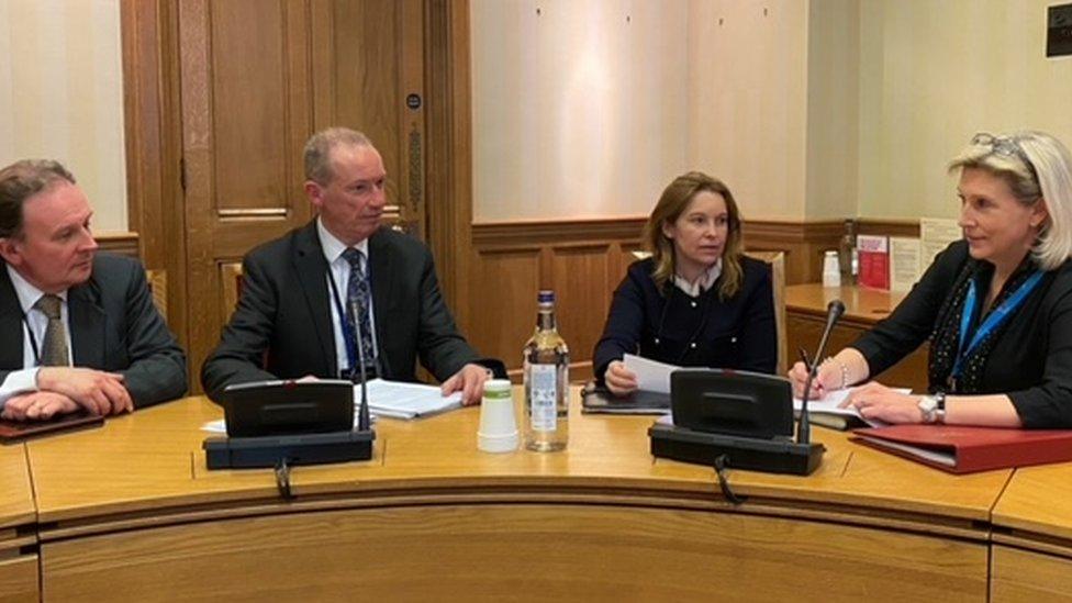 (L-R) Cllr Roger Gough, Cllr Trevor Bartlett, Natalie Elphicke MP and Roads Minister Baroness Vere