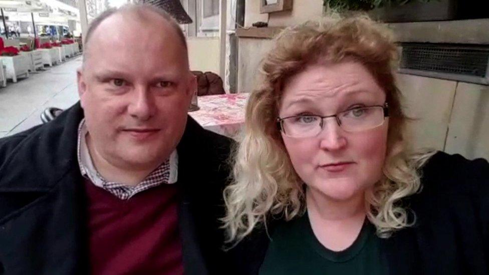 Carrie Ann Woodgate and Alan Fosberry in Poland