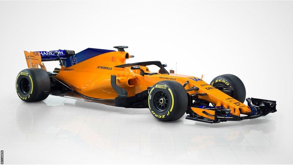 The MCL33 has switched from a Honda to a Renault engine