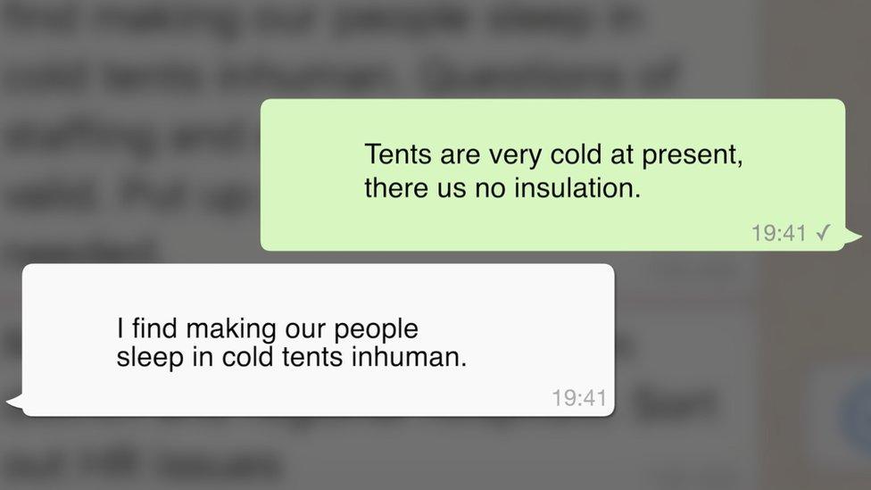 Screengrab of WhatsApp messages exchanged by medics at Sebokeng Hospital