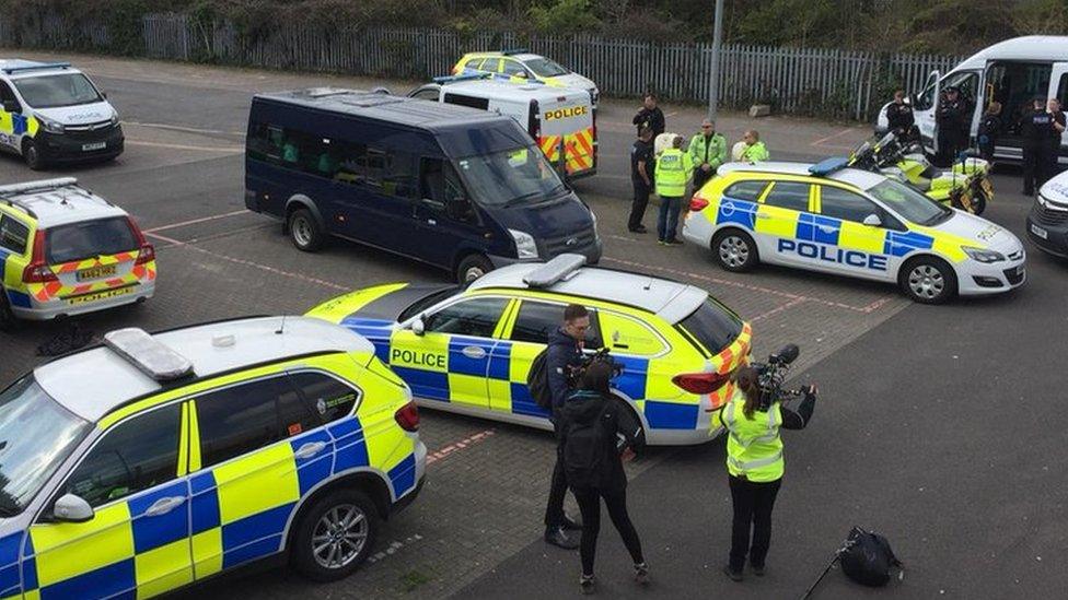 Police at Cullompton