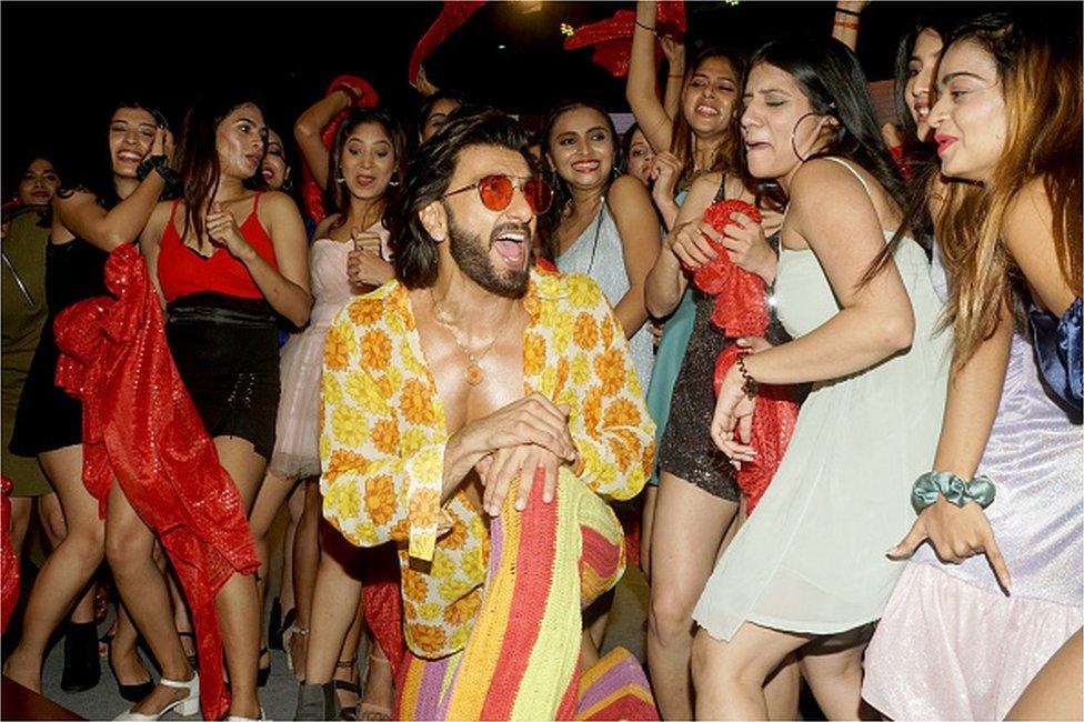 Ranveer Singh attends the song launch for "Jayeshbhai Jordaar" on April 25, 2022 in Mumbai, India