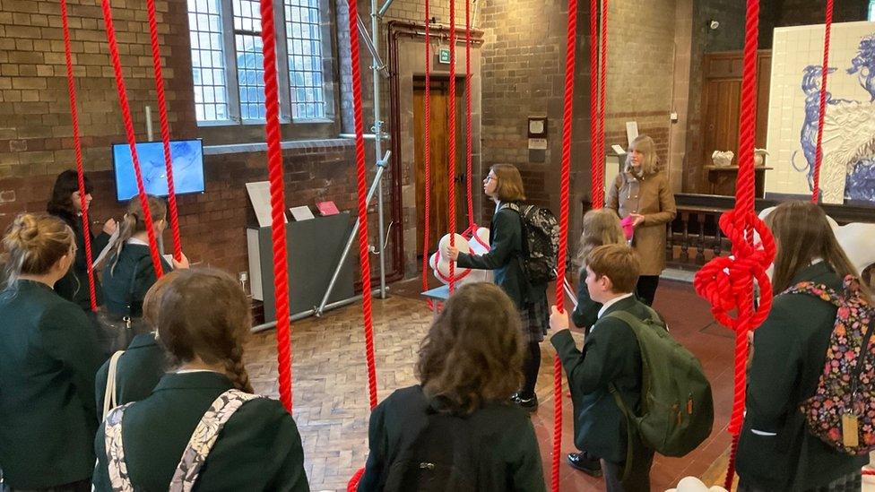 Pupils at the Brampton Museum