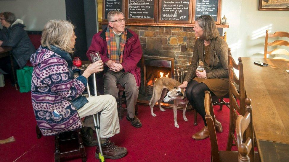 Inside the pub