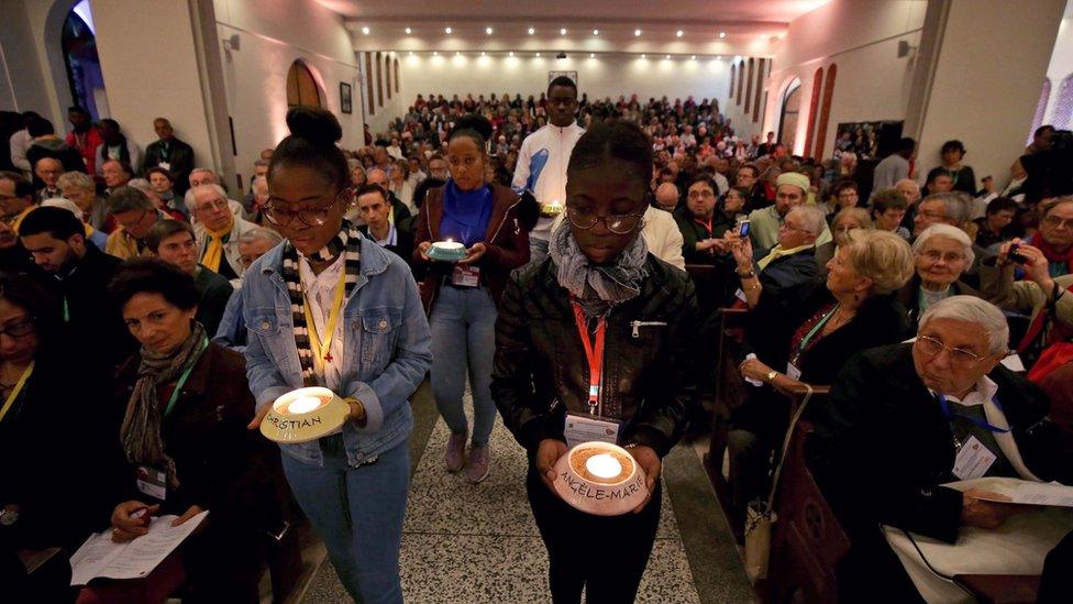 the beatification took place in Oran's Chapel of our Lady of Santa Cruz