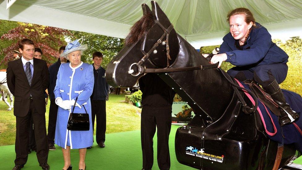 Queen Elizabeth II visiting the Irish National Stud