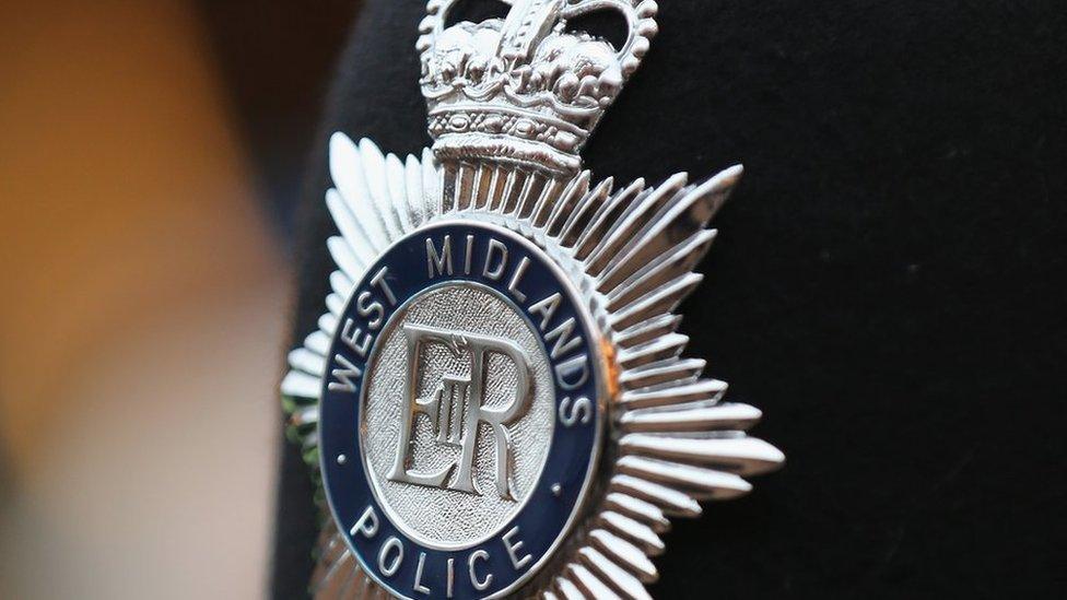 West Midlands Police badge on a helmet