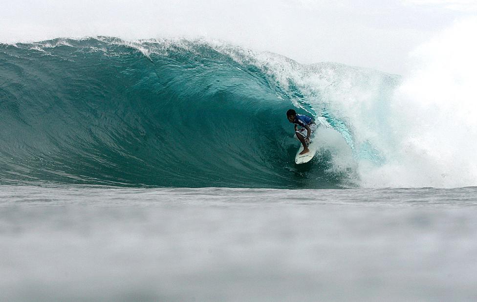 Edito Alcala of the Philippines competes on his way to winning the Billabong Cloud 9 Invitational on September 27, 2008 at Siargao Island, Surigao Del Norte, the Philippines.