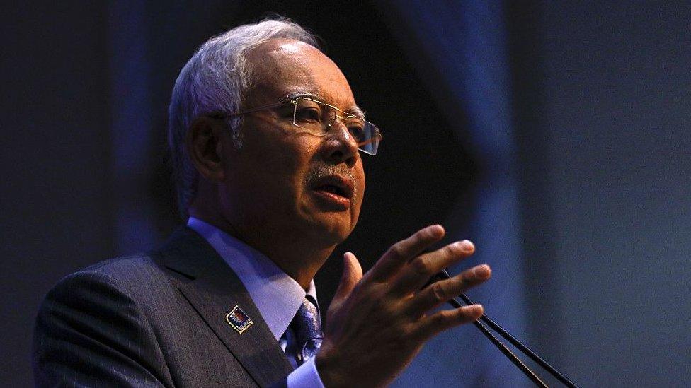 Malaysian Prime Minister Najib Razak speaks during the Budget Revision in Putrajaya on January 20, 2015