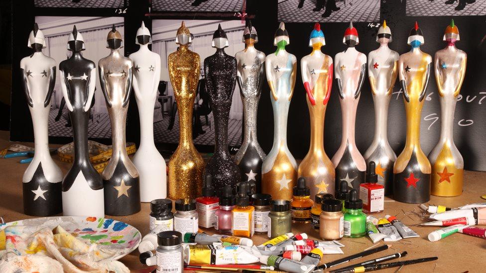 Brit Award trophies