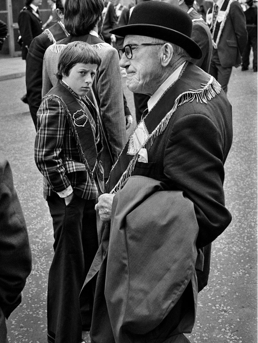 During the Apprentice Boys parade, Derry-Londonderry, 12 August 1975