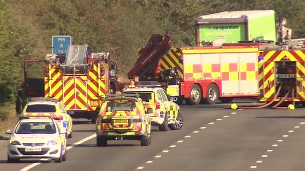 M5 crash scene