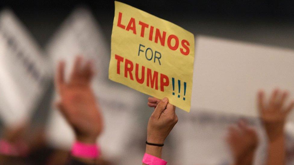 'Latinos for Trump' sign