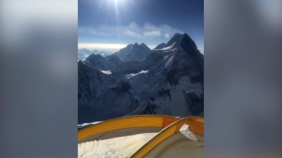 Mountain tops as viewed from the slopes of K2