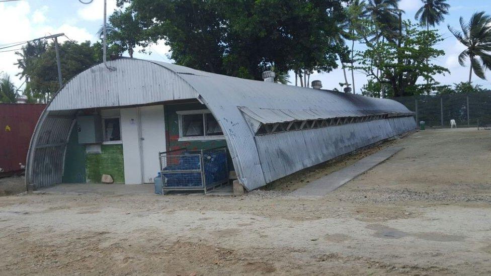 Accommodation inside the Manus Island detention centre in Papua New Guinea