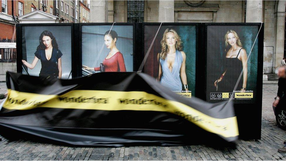 Wonderbra unveil their new 'Experience WonderYou' 48-sheet billboard campaign on October 3, 2005