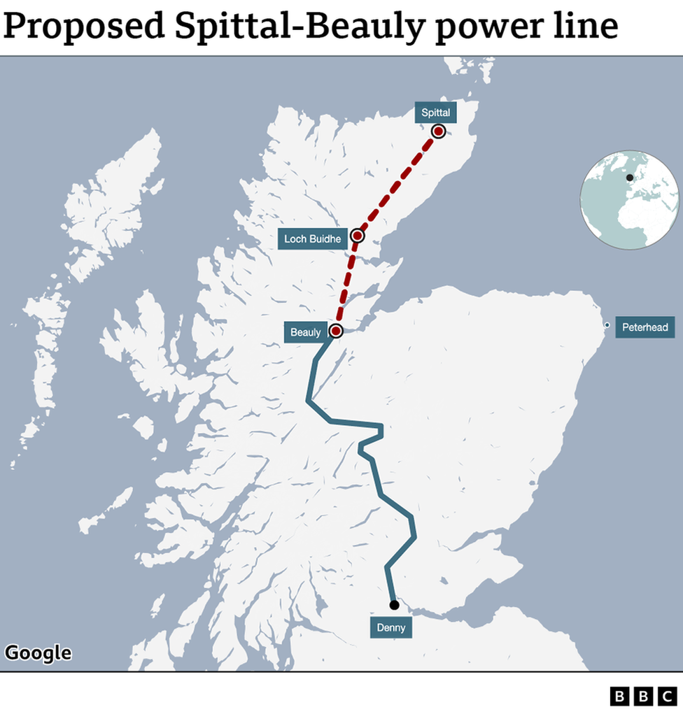 Power line map