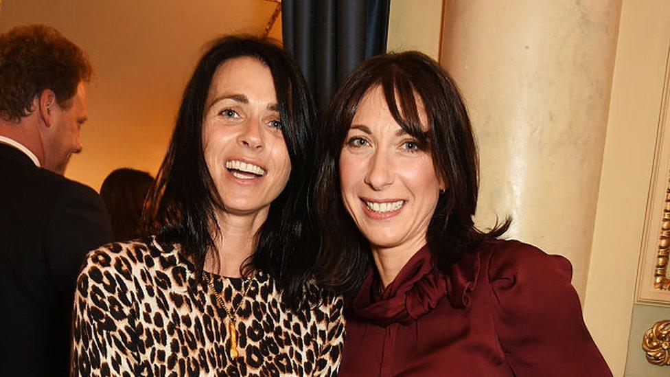 Emily Sheffield and Samantha Cameron