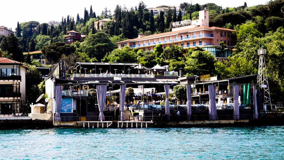 The Reina, seen from the water